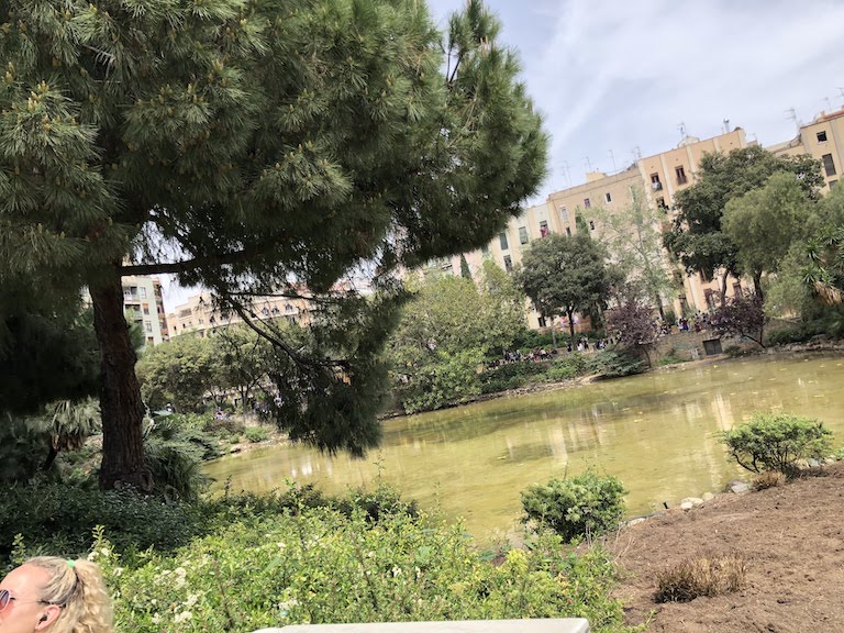 サグラダ・ファミリア前の公園の池