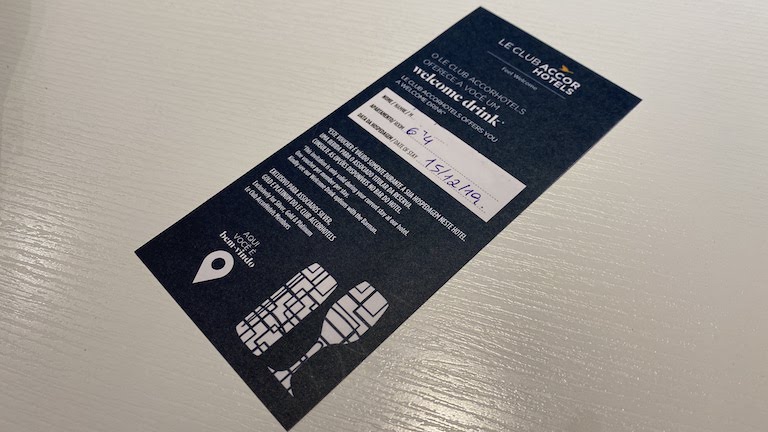 Mercure Sao Paulo ウェルカムドリンク