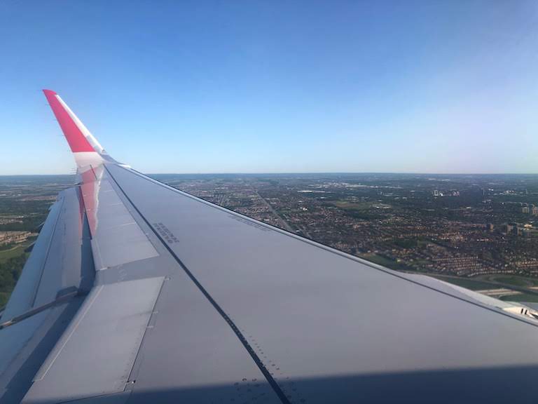 エアカナダ トロント上空