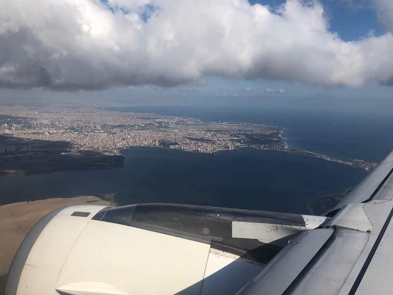 ターキッシュエアラインズ イスタンブール上空