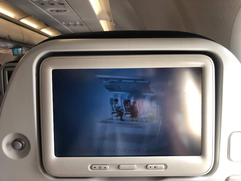 ターキッシュエアラインズ機内