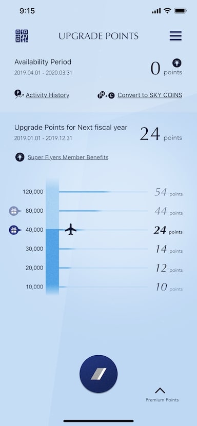 アップグレードポイント付与