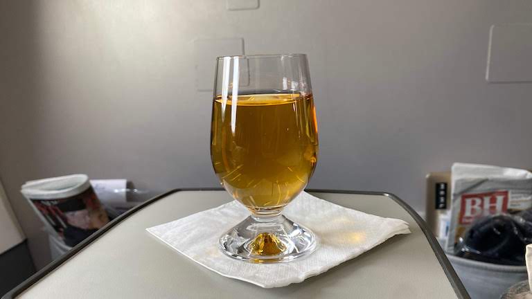 マレーシア航空 ビジネスクラス ウェルカムジュース